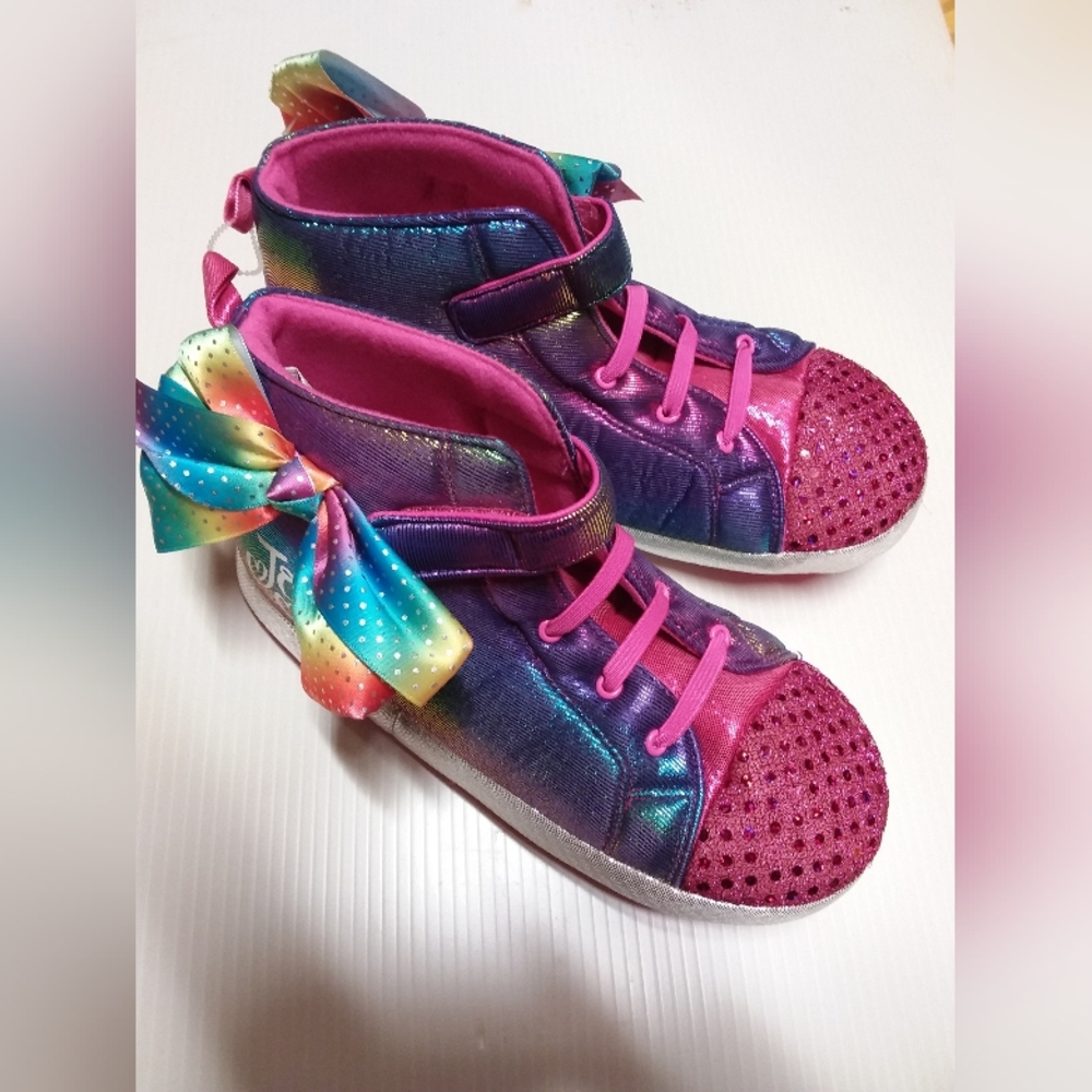 Nickelodeon JoJo Siwa Girls Rainbow Multicolored Sneaker Slippers
